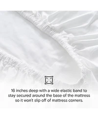 Doz by Sijo Doz 100% Gots Certified Organic Percale Cotton Sheet Set, Hotel Crisp Cool, Breathable