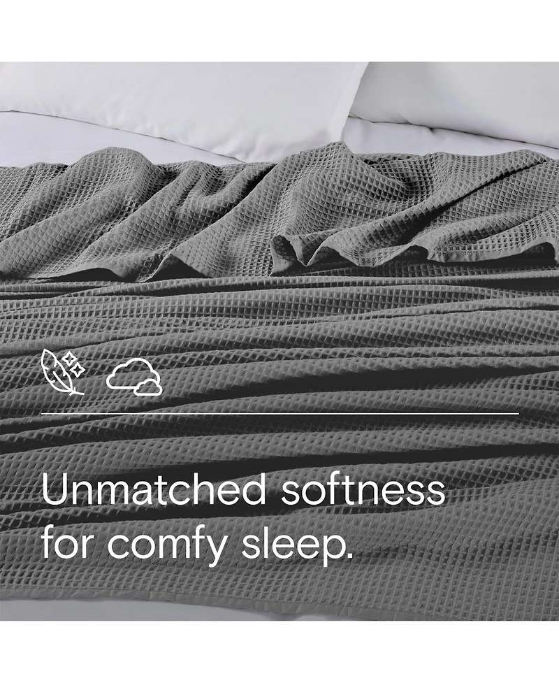 Doz by Sijo Doz Waffle Blanket 50% Bamboo Viscose 50% Cotton, Lightweight, Ultra Soft, Breathable, Summer