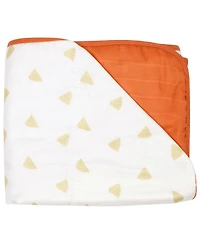GooseWaddle Toddler Triangles and Mint Oversized Bamboo Muslin Quilted Blanket