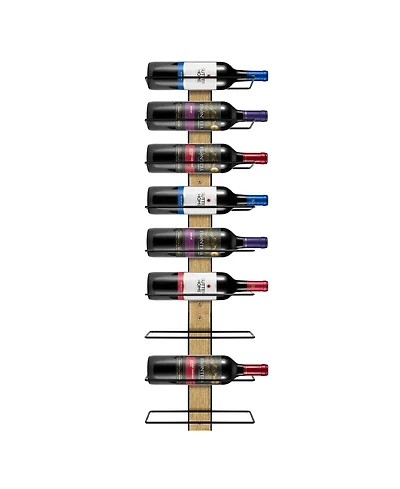Sorbus 9 Bottle Mahogany Wood Wall Mounted Wine Rack - Perfect for Home Bar, Kitchen, Dining Room, Wall Wine Bottle