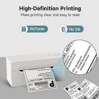 Polono Bluetooth Thermal Shipping Label Printer, Wireless 4x6 Shipping Label Printer for Small Business, Support Android, iPhone, Windows, and Mac, Wi