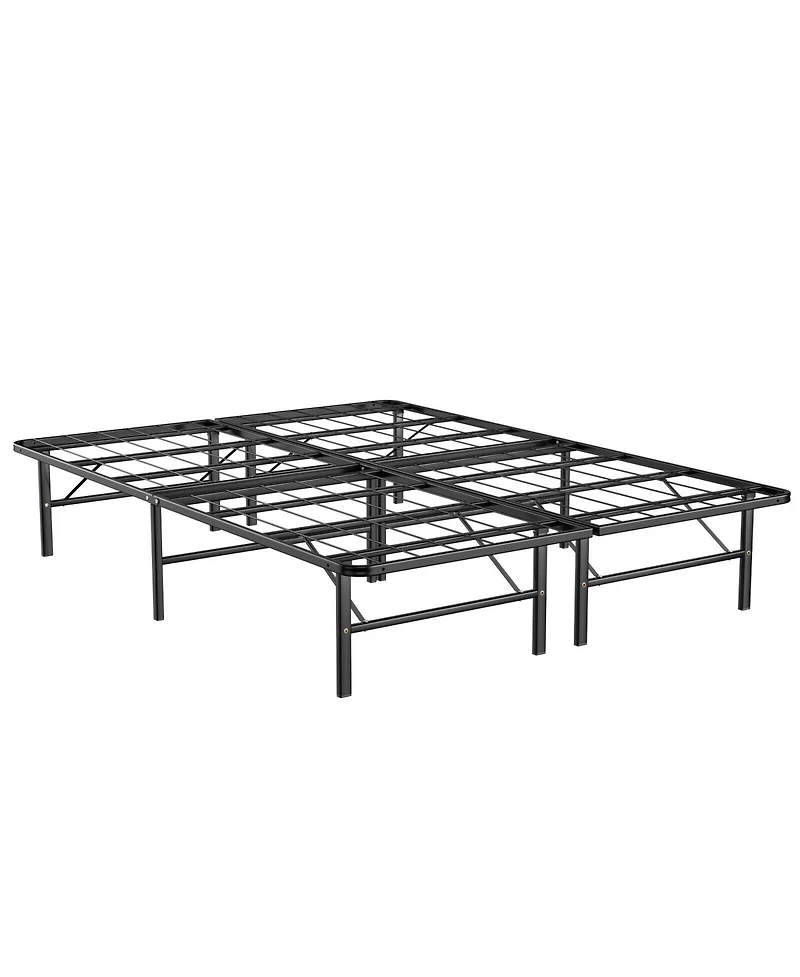 Gouun Queen Size Foldable Metal Platform Bed with Tool-Free Assembly-Queen size