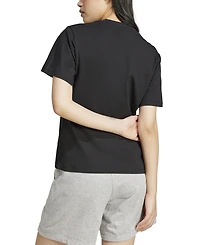 adidas Women's Short-Sleeve Cotton Crewneck Logo T-Shirt