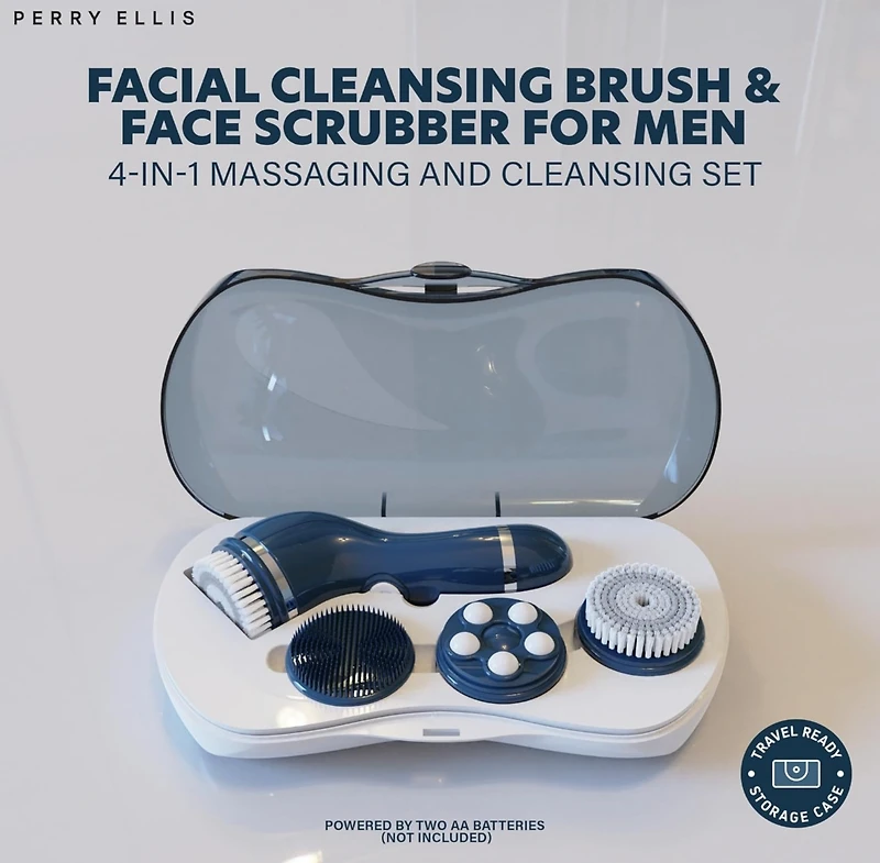 Men S 4-in-1 Massage & Facial Cleaning Device