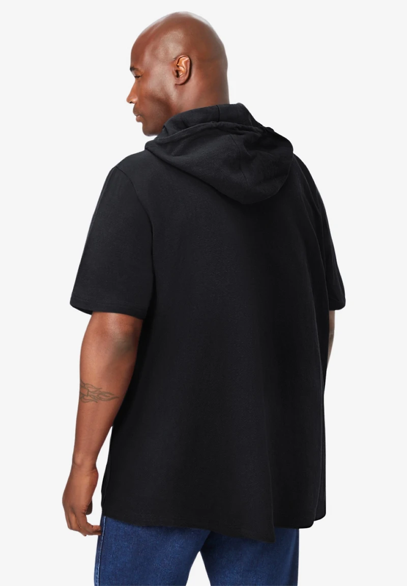 KingSize Tall Gauze Short-Sleeve Hoodie