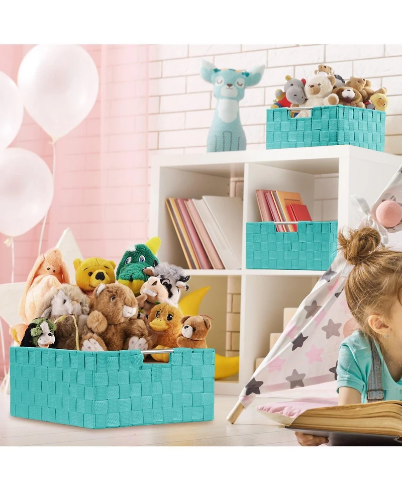 Sorbus 7-Piece Double Woven Basket Bin Set