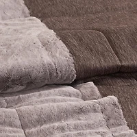 Coma Inducer Opposites Attract - Coma Inducer Oversized Comforter Set - Plush Frosted Chocolate + Cooling Cold Brew
