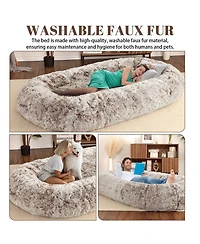 gaomon Human Sized Dog Bed for Adult People,71"x43.3"x10" Large Dog Bed