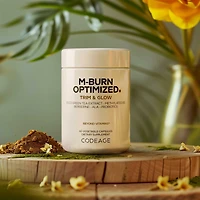 Codeage M-Burn Optimized Supplement - Decaffeinated Green Tea Std. to 50% Egcg, Berberine, Akkermansia, Vitamin B12 - Probiotics - Vitamins