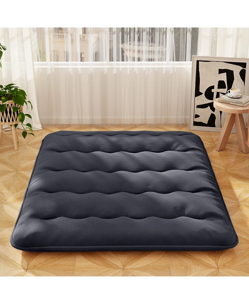 Gouun Futon Mattress with Washable Cover and Foldable Mat-Queen Size
