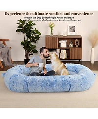 gaomon Human Sized Dog Bed for Adult People,71"x43.3"x10" Large Dog Bed