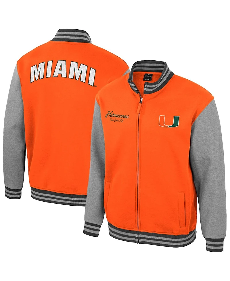 Colosseum Men's Orange Oregon Ducks Ambi-Turner Full-Zip Varsity Jacket