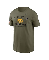 Nike Men's Olive Iowa Hawkeyes 2024 Military Appreciation Performance T-Shirt