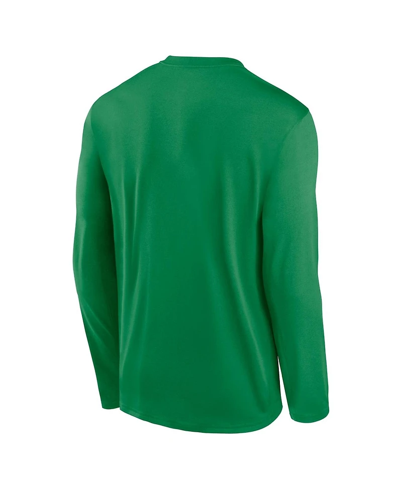 Nike Men's Green Oregon Ducks Primetime Center Lockup Two-Hit Legend Long Sleeve T-Shirt