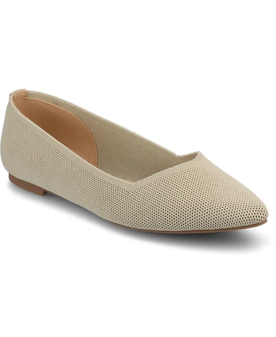 Journee Collection Women's Minnah Knit Pointed Toe Dress Flats