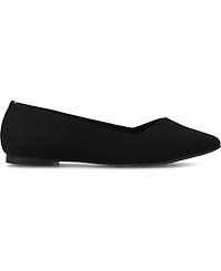 Journee Collection Women's Minnah Knit Pointed Toe Dress Flats