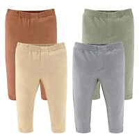 The Peanutshell Baby Boy & Girl Jeggings, 4-Pack, Neutral