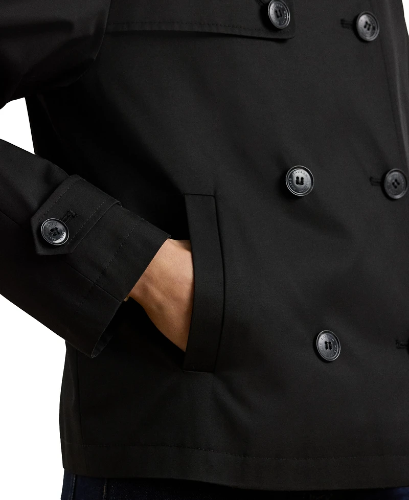 Lauren Ralph Lauren Petite Short Double-Breasted Trench Coat