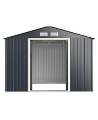 Gouun 9 x 6 Feet Metal Storage Shed for Garden and Tools