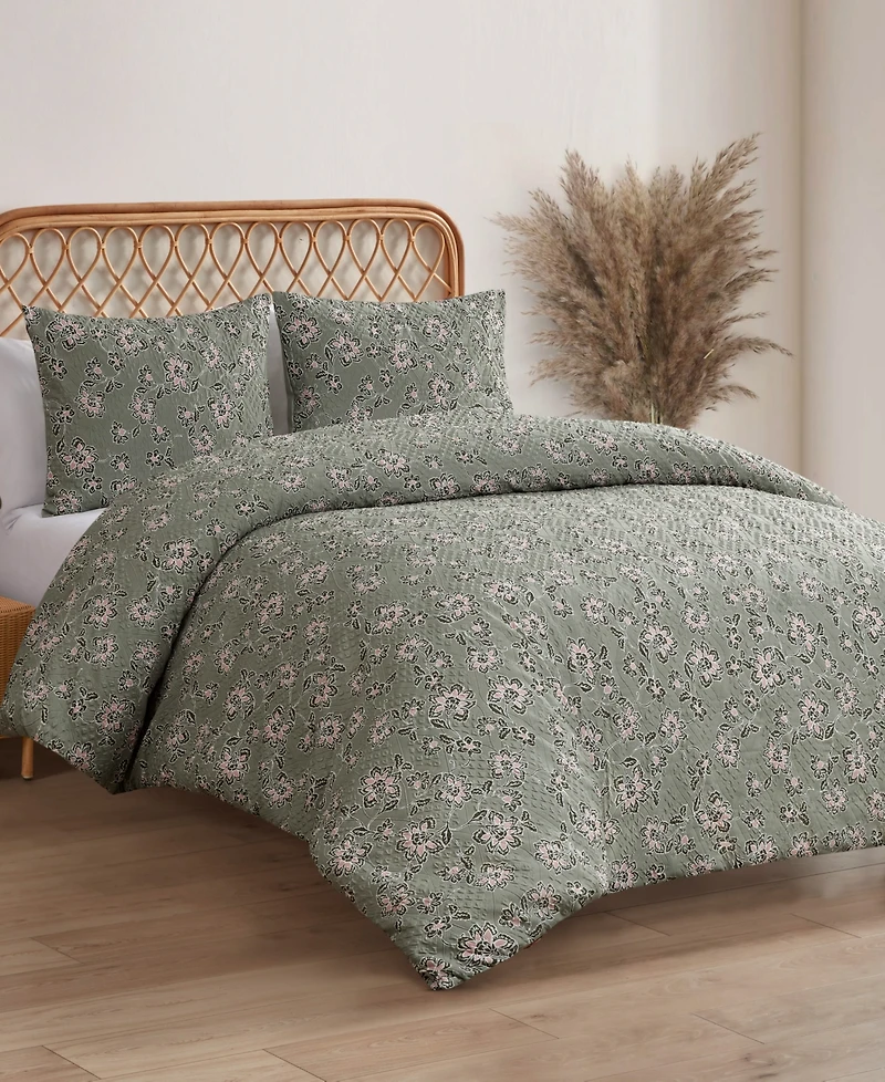 Jessica Simpson Botanical Embossed 2-Pc. Duvet Cover Set, Twin/Twin Xl