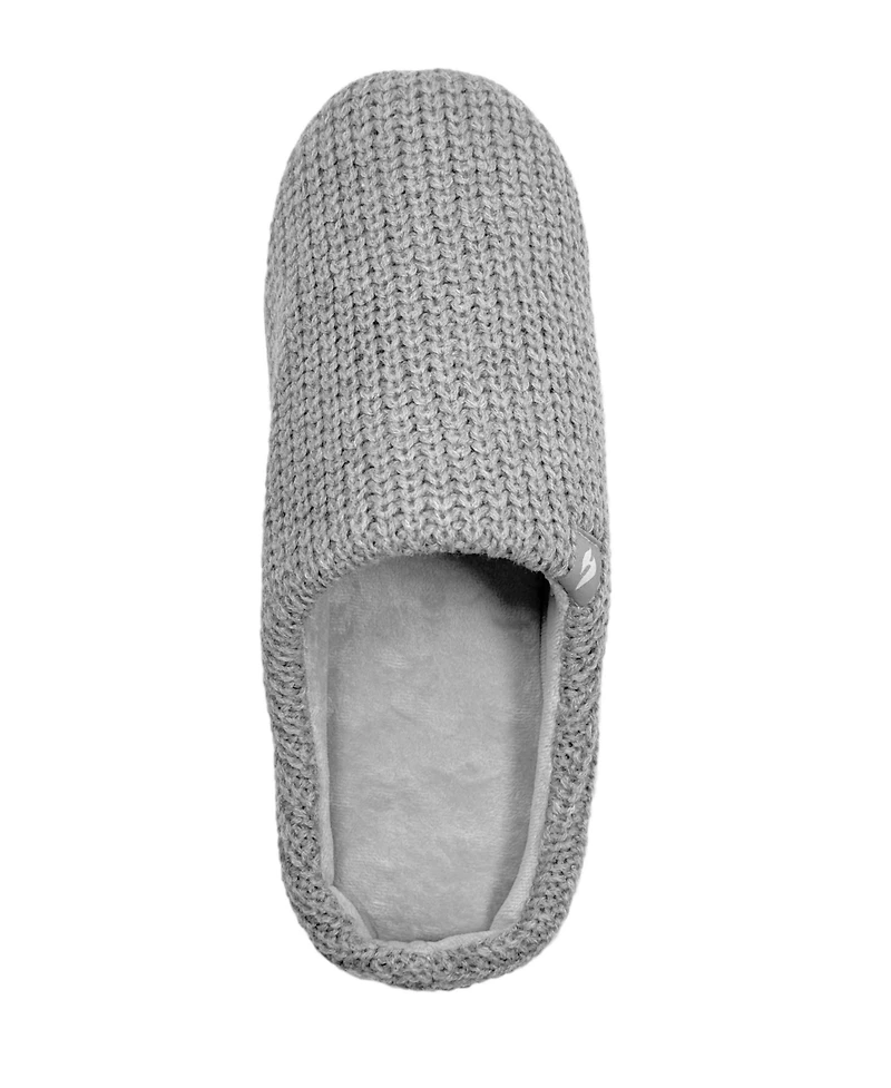 Heat Holders Men's Asher Rib Knit Scuff Slippers