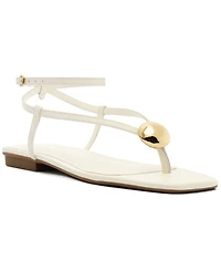 Arezzo Women's Zuri Square Toe Flat Sandals