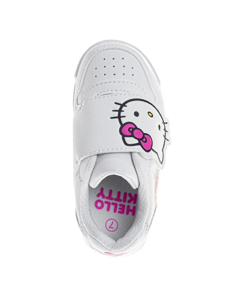 Hello Kitty Toddler and Little Girls Hook and Loop Casual Sneakers