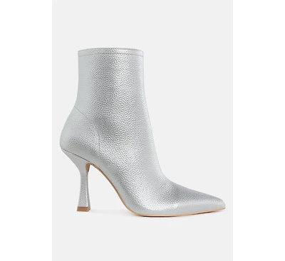 Farnak Pleather Pointed Toe Ankle Boots