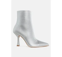 Farnak Pleather Pointed Toe Ankle Boots