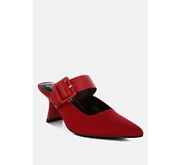 Onagra Microfiber Pointy Slip-On Mules