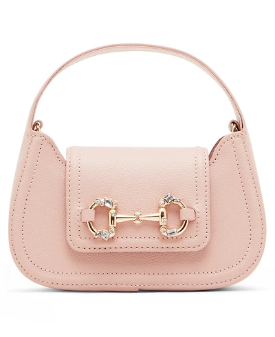 Anne Klein Crystal Horsebit Top Handle Small Crossbody Bag