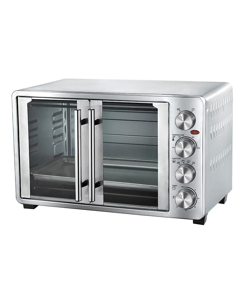 MegaChef 45 Quart Electric French Door Rotisserie Convection Counter Top Oven