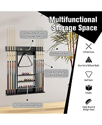 Gouun Wall-mounted Billiards Pool Cue Rack Only