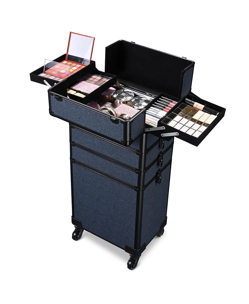 Byootique 3-Piece Makeup Train Cases Cosmetic Organizer Kit