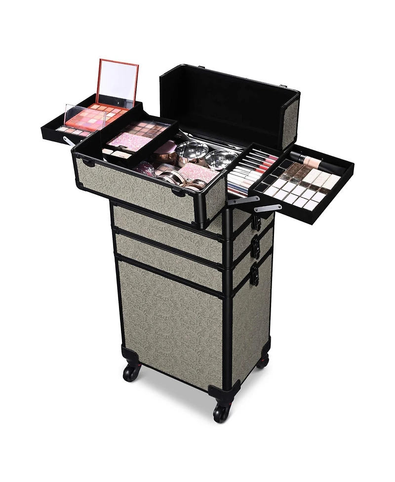 Byootique 3-Piece Makeup Train Cases Cosmetic Organizer Kit