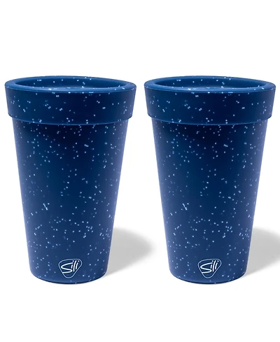 Coffee Tumbler 16oz: 2 pk - Blue Speckled