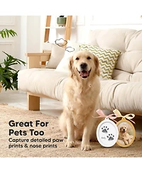 KeaBabies Bitsy Inkless Baby Hand and Footprint Kit, Two-sides Christmas Photo Ornaments, Personalized Keepsake Gifts