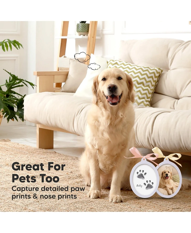 KeaBabies Bitsy Inkless Baby Hand and Footprint Kit, Two-sides Baby Christmas Photo Ornaments, Personalized Baby Keepsake Gifts