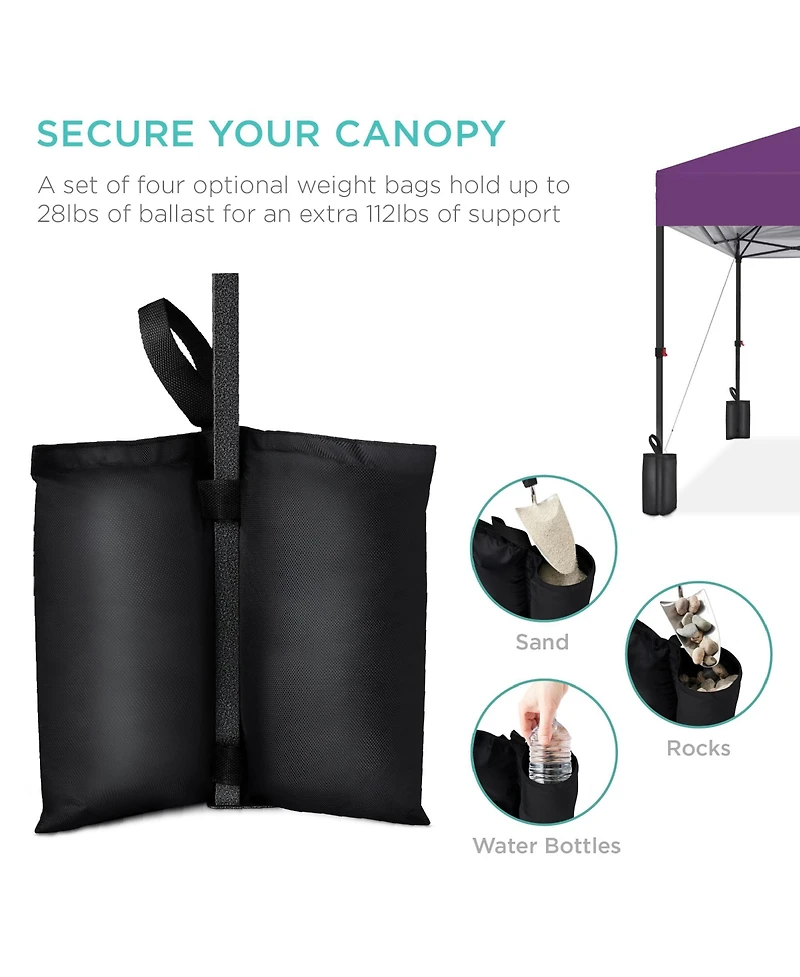Best Choice Products 8x8ft Easy Setup Pop Up Canopy w/ 1-Button Setup, Wheeled Case