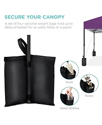 Best Choice Products 8x8ft Easy Setup Pop Up Canopy w/ 1-Button Setup, Wheeled Case