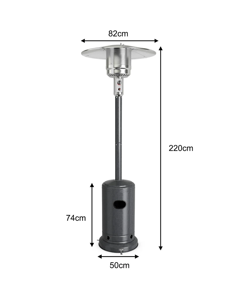 Gouun 50000 Btu Stainless Steel Propane Patio Heater with Trip over Protection
