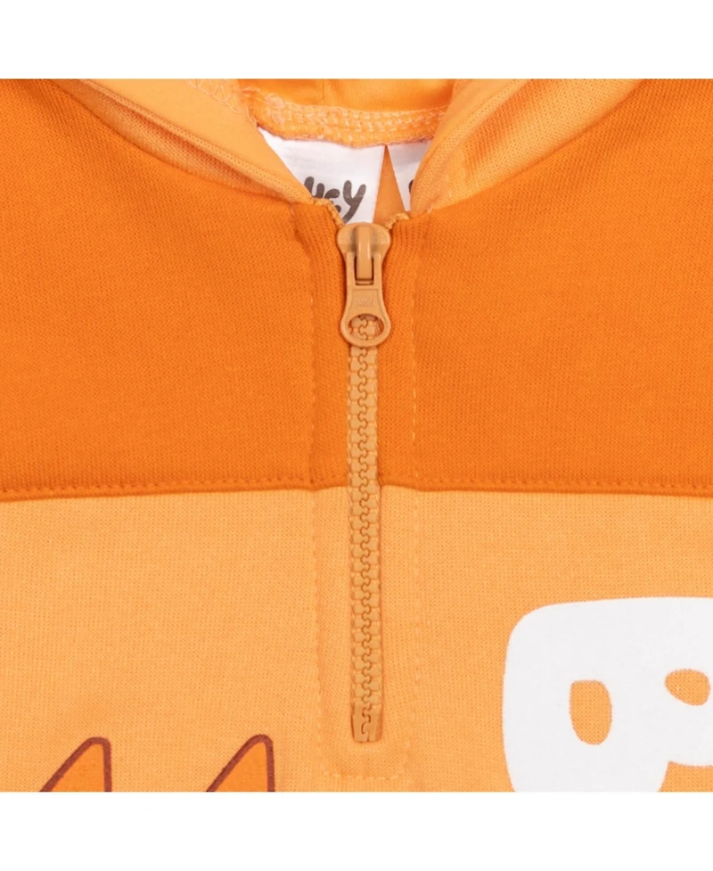Bluey Bingo Fleece Half Zip Hoodie Toddler| Child Boys