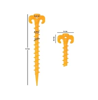 Ayamaya Yellow Vortex Ground Anchors - Premium 8-inch Spiral Tent Stakes for Sand and Soil -12-Pack