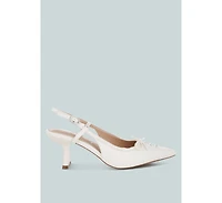 Danvers Kitten Heel Pointy Slingbacks