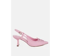 Danvers Kitten Heel Pointy Slingbacks
