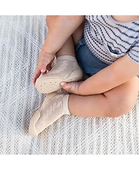 Komuello Toddler First Walk Sock Shoes - Cable Dark Beige