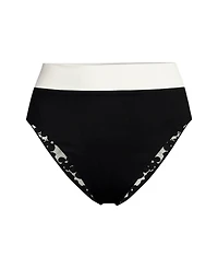 Lands' End Women's Reversible Ultra High Leg Waisted Bikini Swim Bottoms
