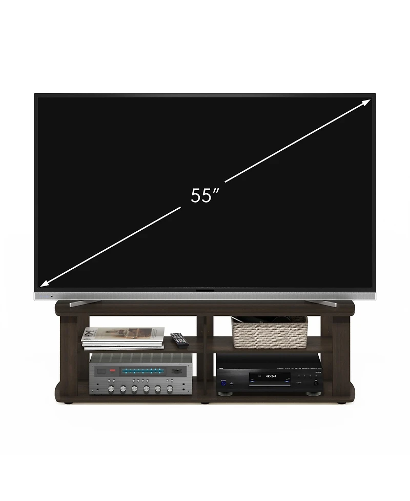 Furinno Mid-century 3-Tier Entertainment Center Tv Stand for TVs up to 45"