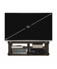 Furinno Mid-century 3-Tier Entertainment Center Tv Stand for TVs up to 45"