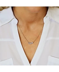 Non-Tarnishing Gold Filled Dainty Chain with Three 6mm Sterling Silver Beads Necklace